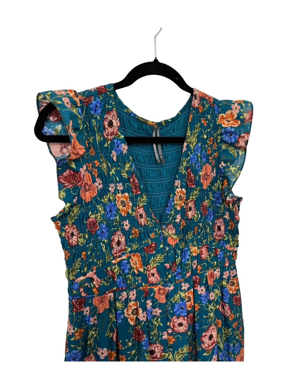 ANTHROPOLOGIE | The Peregrine Midi Dress in Iris Blue Floral, Size Med Petite - Picture 6 of 12